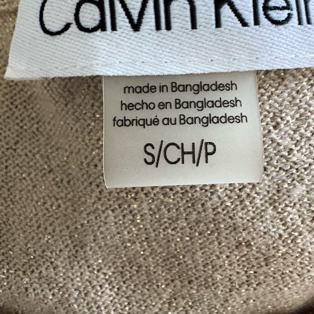 Calvin Klein Beige Button-Up Cardigan - Picture 8 of 8